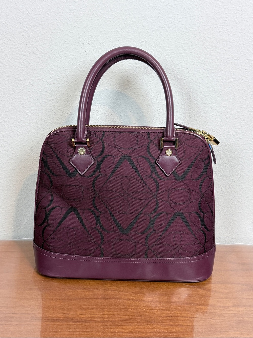 Brooks Brothers Limited Edition Burgundy Patterned Dome Satchel